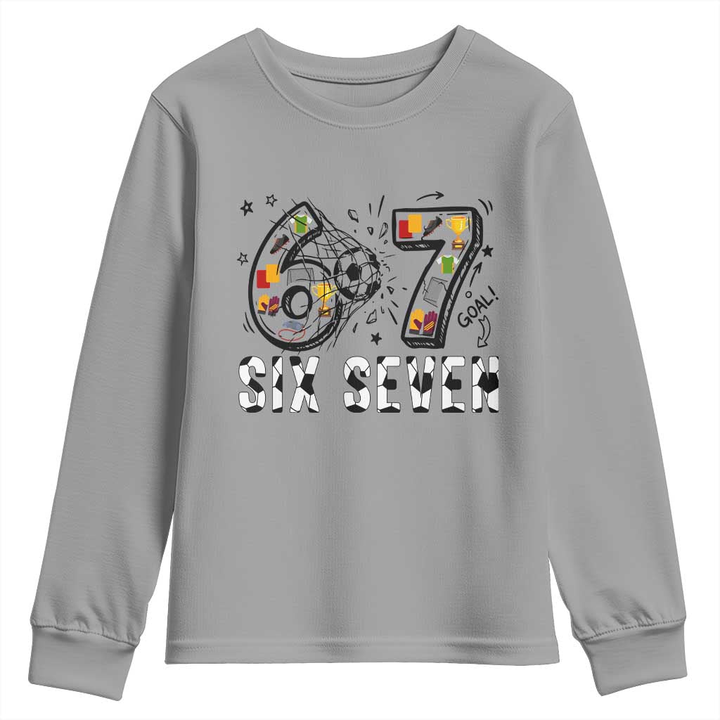 Six Seven Meme Soccer Lover Youth Sweatshirt Funny Gift For Gen Z