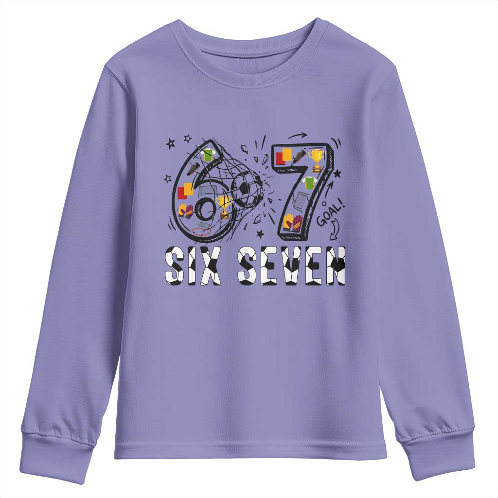 Six Seven Meme Soccer Lover Youth Sweatshirt Funny Gift For Gen Z
