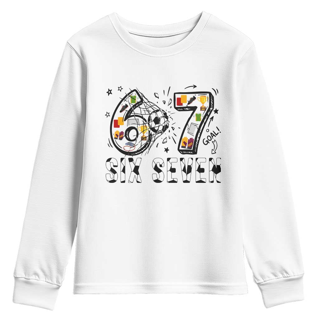 Six Seven Meme Soccer Lover Youth Sweatshirt Funny Gift For Gen Z