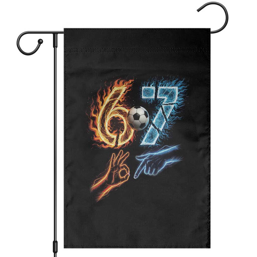 Funny Soccer Lover Garden Flag Six Seven Meme Trending Gift