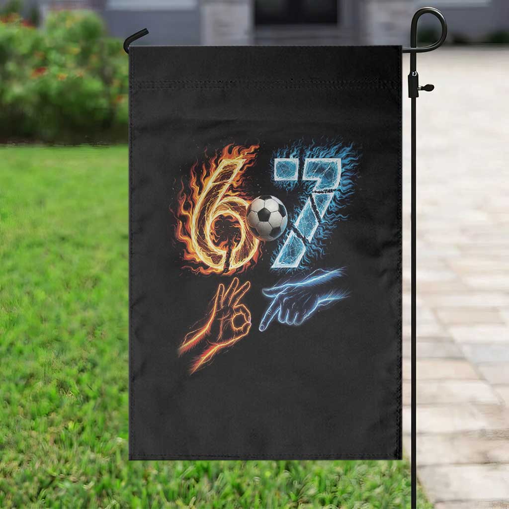 Funny Soccer Lover Garden Flag Six Seven Meme Trending Gift