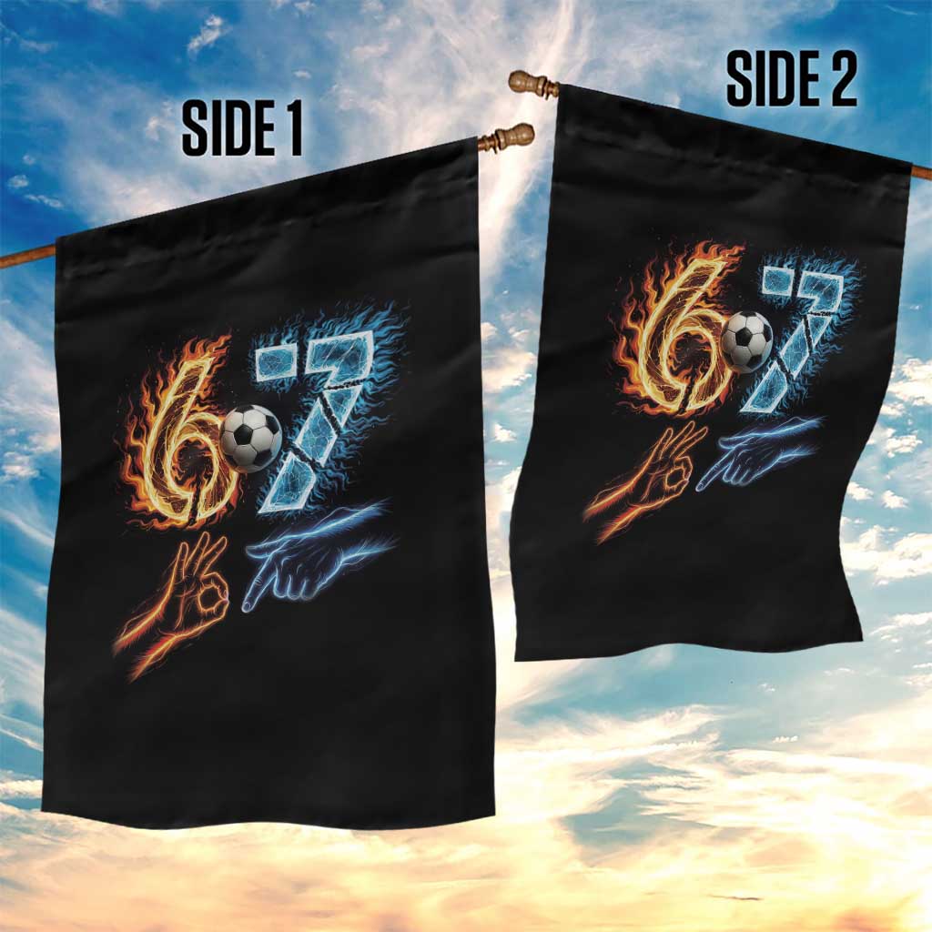 Funny Soccer Lover Garden Flag Six Seven Meme Trending Gift