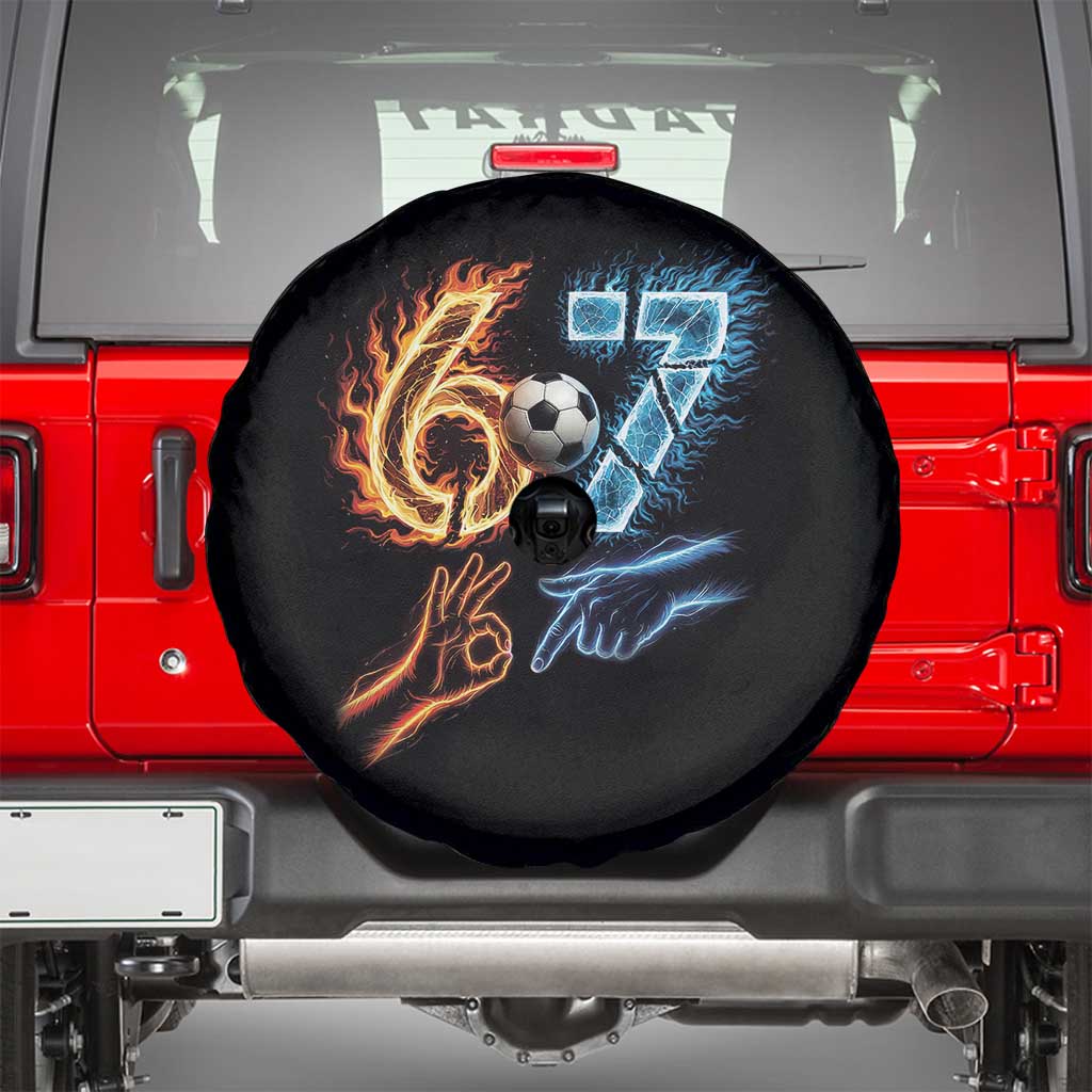 Funny Soccer Lover Spare Tire Cover Six Seven Meme Trending Gift