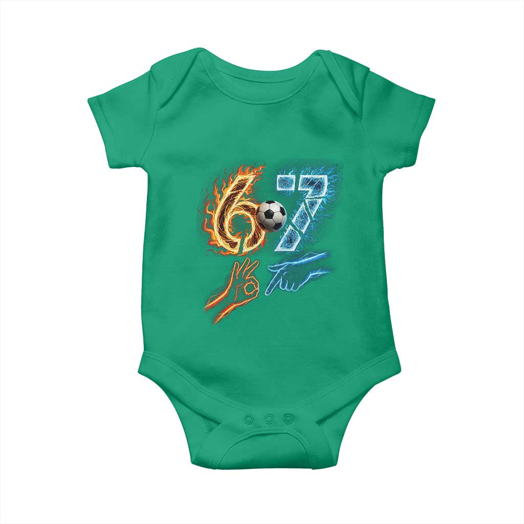 Funny Soccer Lover Baby Onesie Six Seven Meme Trending Gift