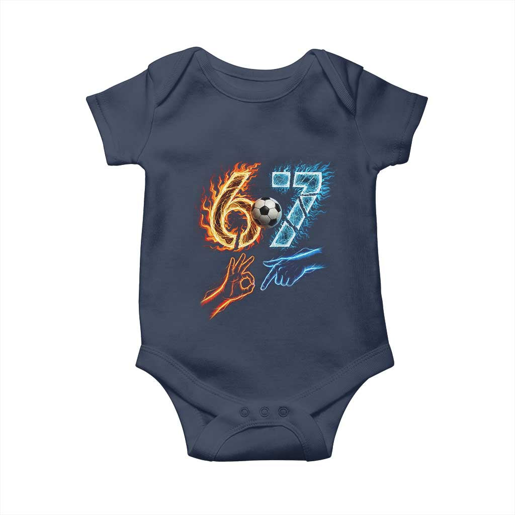 Funny Soccer Lover Baby Onesie Six Seven Meme Trending Gift
