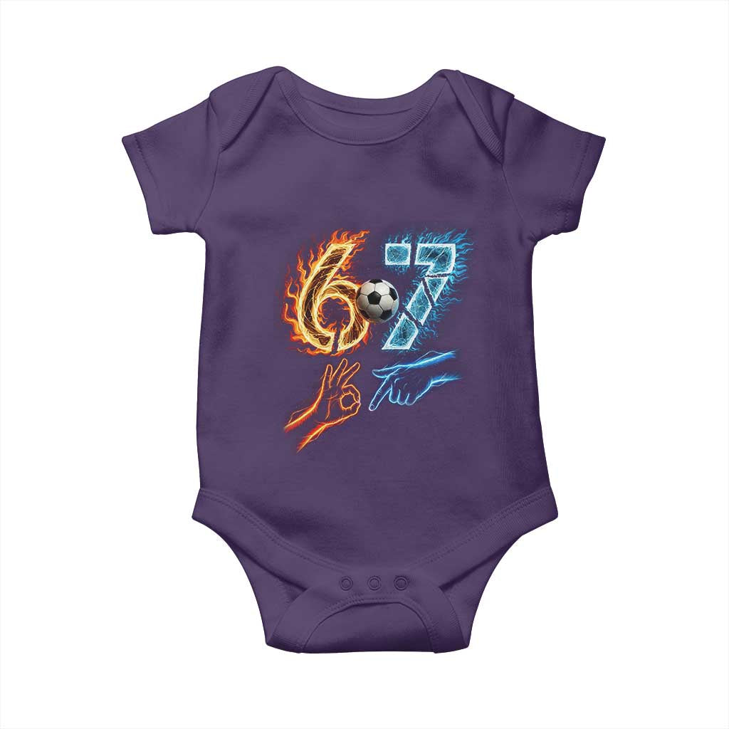 Funny Soccer Lover Baby Onesie Six Seven Meme Trending Gift