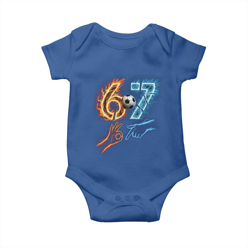 Funny Soccer Lover Baby Onesie Six Seven Meme Trending Gift