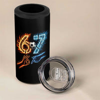 Funny Soccer Lover 4 in 1 Can Cooler Tumbler Six Seven Meme Trending Gift