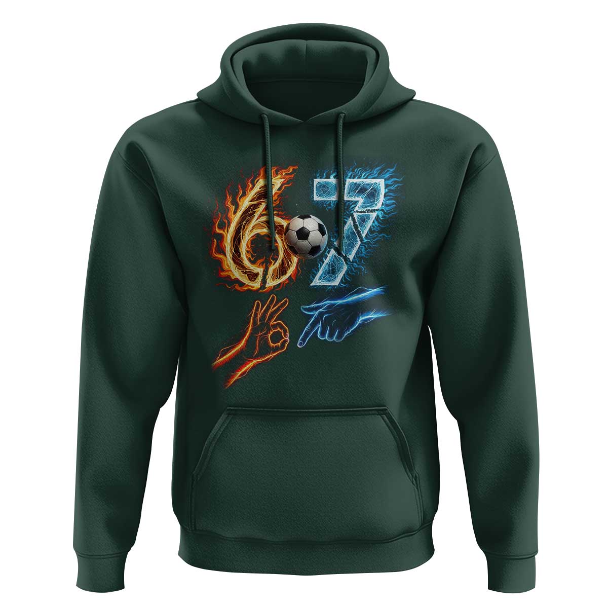 Funny Soccer Lover Hoodie Six Seven Meme Trending Gift