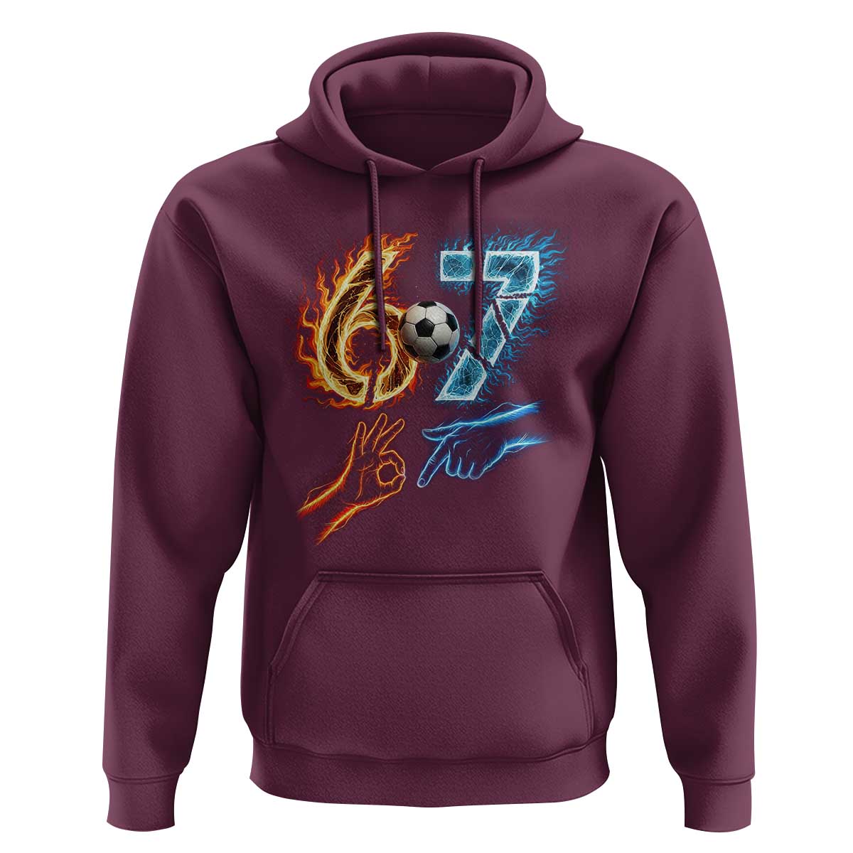 Funny Soccer Lover Hoodie Six Seven Meme Trending Gift