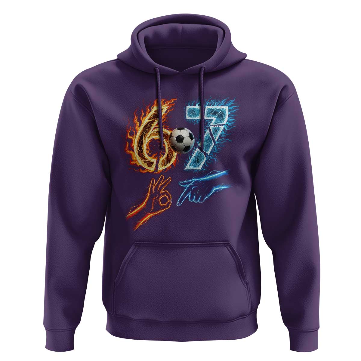Funny Soccer Lover Hoodie Six Seven Meme Trending Gift