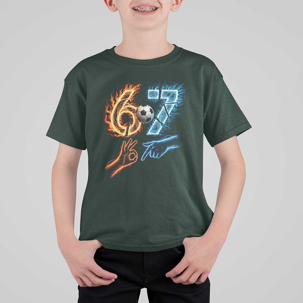 Funny Soccer Lover T Shirt For Kid Six Seven Meme Trending Gift