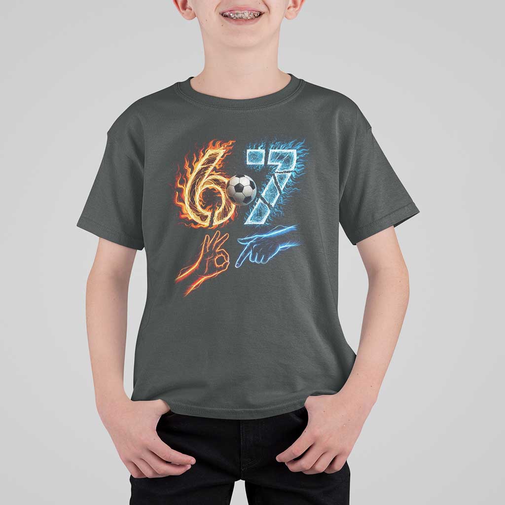 Funny Soccer Lover T Shirt For Kid Six Seven Meme Trending Gift