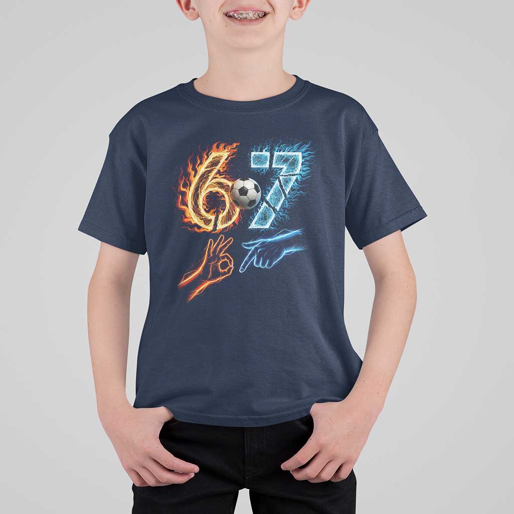 Funny Soccer Lover T Shirt For Kid Six Seven Meme Trending Gift