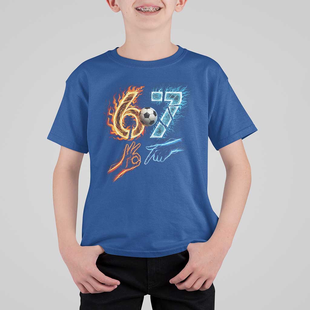 Funny Soccer Lover T Shirt For Kid Six Seven Meme Trending Gift