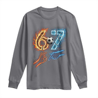 Funny Soccer Lover Long Sleeve Shirt Six Seven Meme Trending Gift