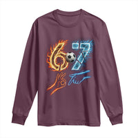 Funny Soccer Lover Long Sleeve Shirt Six Seven Meme Trending Gift