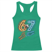 Funny Soccer Lover Racerback Tank Top Six Seven Meme Trending Gift