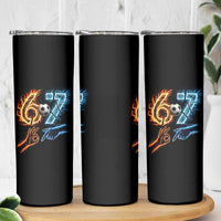 Funny Soccer Lover Skinny Tumbler Six Seven Meme Trending Gift