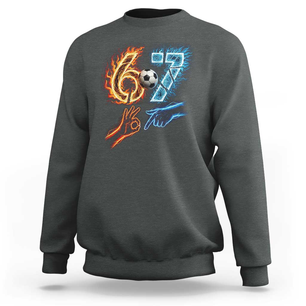 Funny Soccer Lover Sweatshirt Six Seven Meme Trending Gift