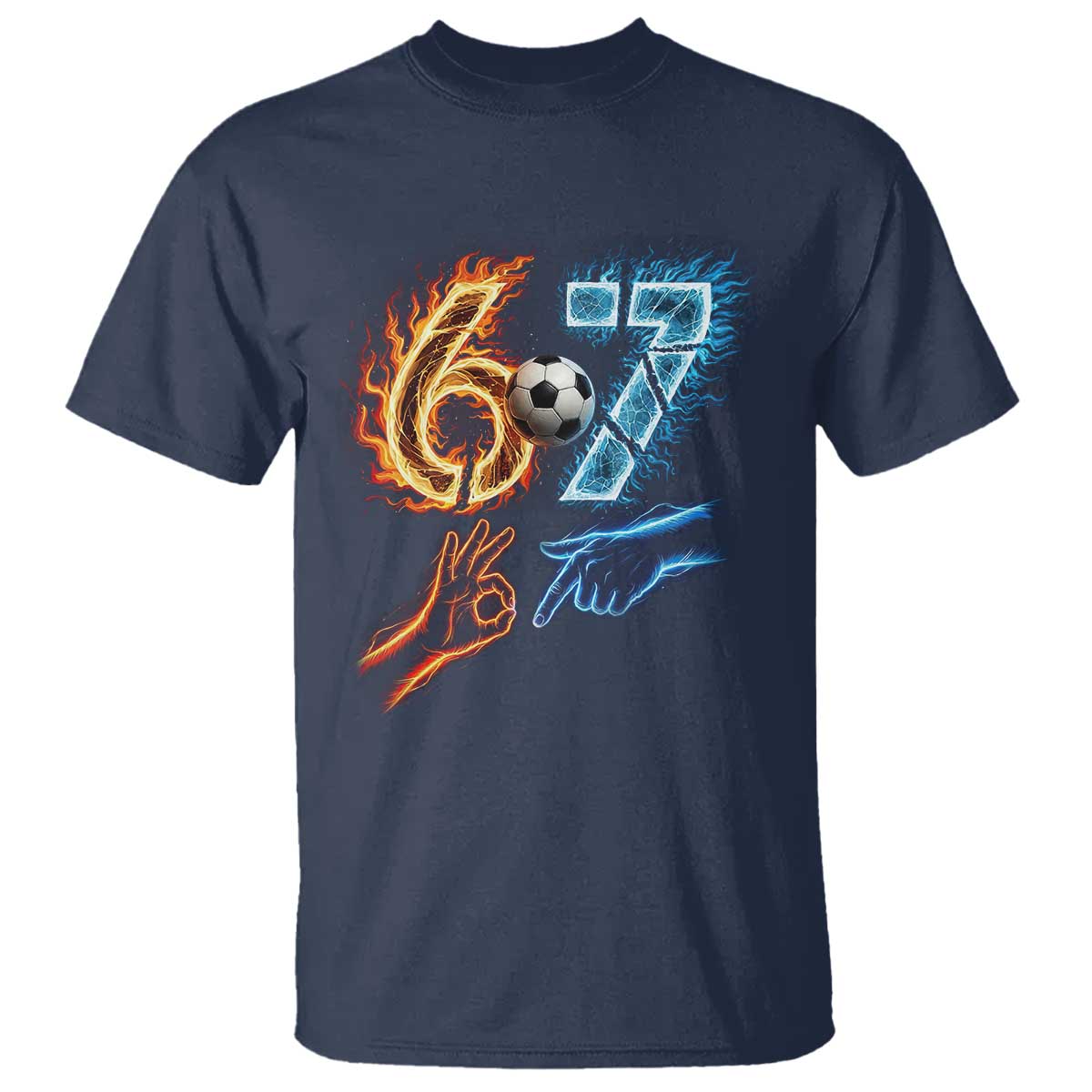 Funny Soccer Lover T Shirt Six Seven Meme Trending Gift