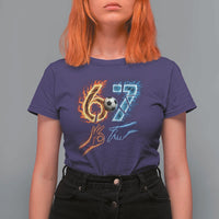 Funny Soccer Lover T Shirt For Women Six Seven Meme Trending Gift