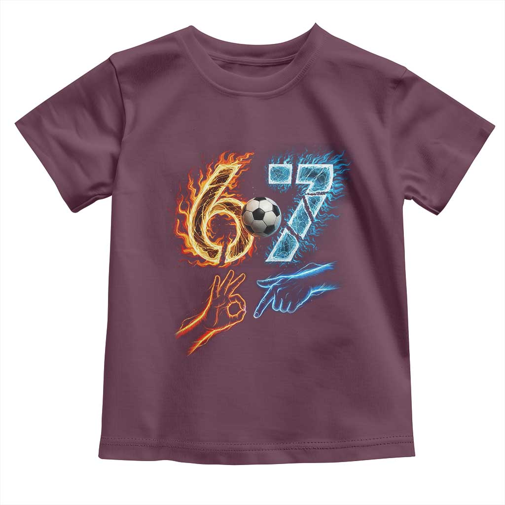 Funny Soccer Lover Toddler T Shirt Six Seven Meme Trending Gift