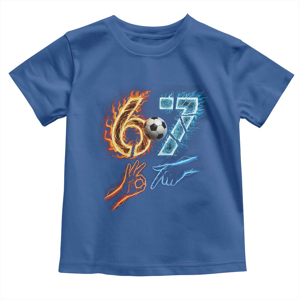 Funny Soccer Lover Toddler T Shirt Six Seven Meme Trending Gift