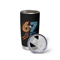 Funny Soccer Lover Tumbler Cup Six Seven Meme Trending Gift