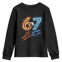 Funny Soccer Lover Youth Sweatshirt Six Seven Meme Trending Gift