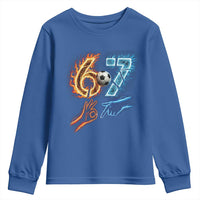 Funny Soccer Lover Youth Sweatshirt Six Seven Meme Trending Gift