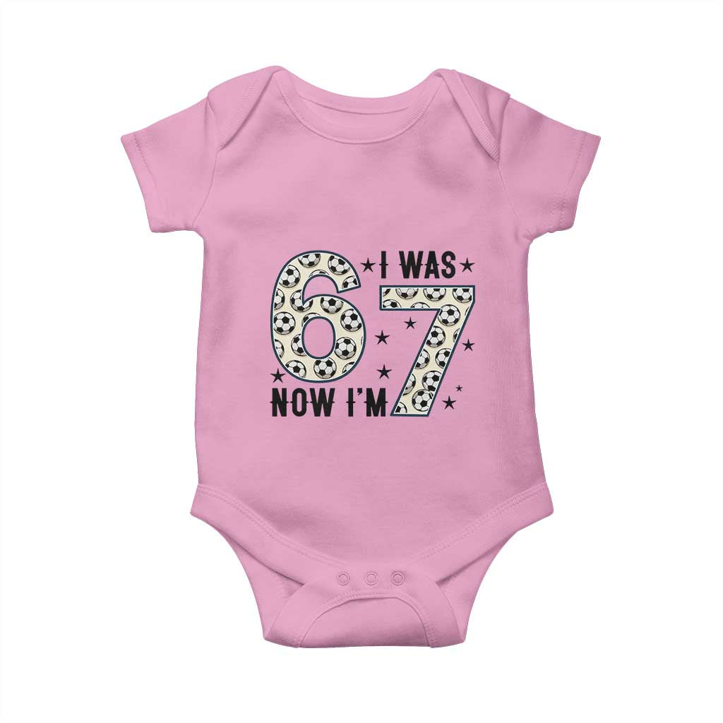Funny Soccer Baby Onesie I Was 6 Now I Am 7 Meme