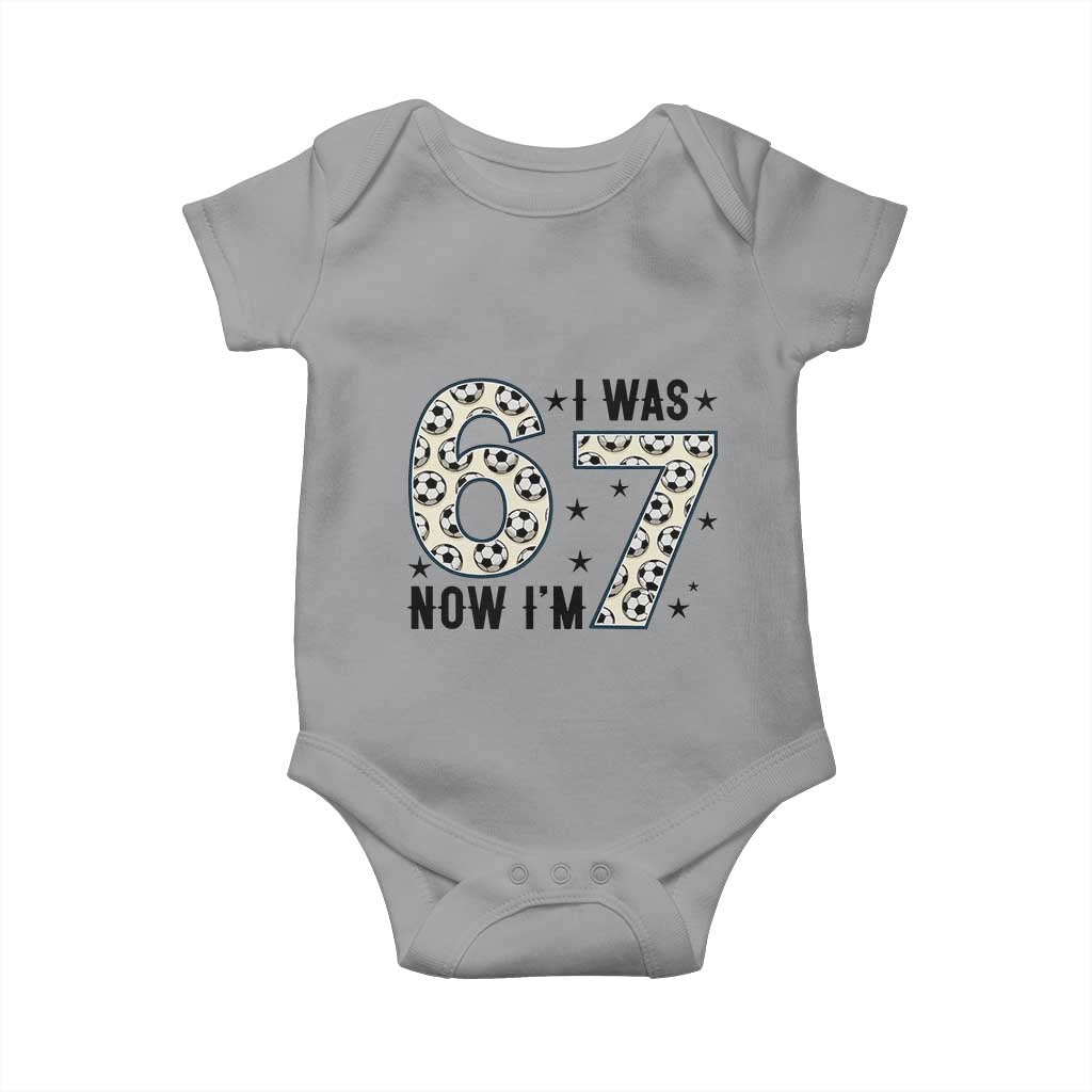 Funny Soccer Baby Onesie I Was 6 Now I Am 7 Meme