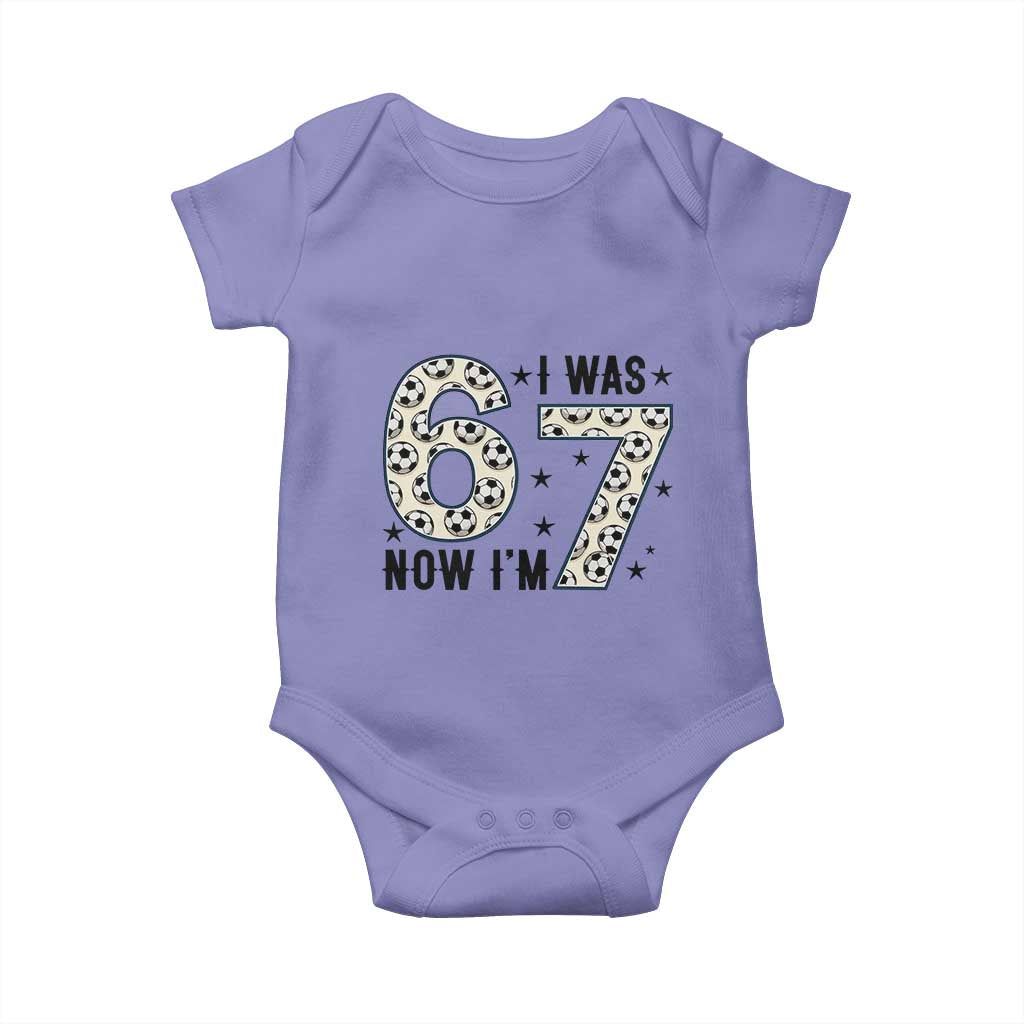 Funny Soccer Baby Onesie I Was 6 Now I Am 7 Meme