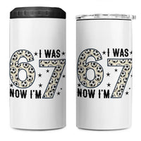 Funny Soccer 4 in 1 Can Cooler Tumbler I Was 6 Now I Am 7 Meme