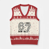 Funny Soccer V-Neck Knit Sweater Vest I Was 6 Now I Am 7 Meme