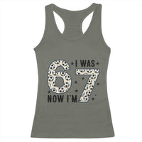 Funny Soccer Racerback Tank Top I Was 6 Now I Am 7 Meme