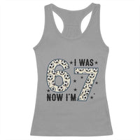 Funny Soccer Racerback Tank Top I Was 6 Now I Am 7 Meme