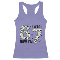 Funny Soccer Racerback Tank Top I Was 6 Now I Am 7 Meme
