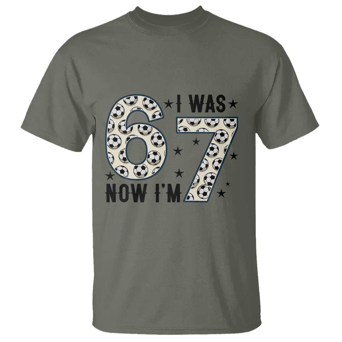 Funny Soccer T Shirt I Was 6 Now I Am 7 Meme