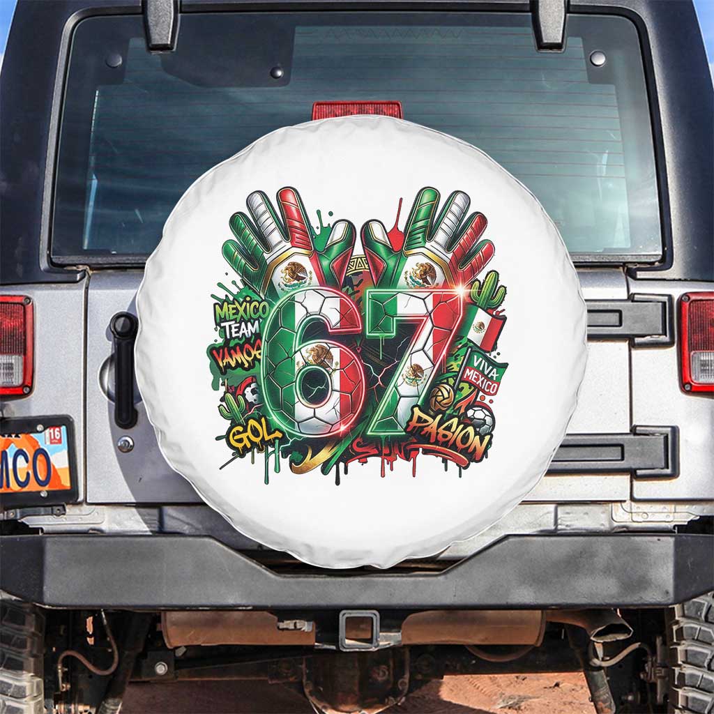Funny Mexico Soccer Spare Tire Cover Six Seven Meme Trending Gift