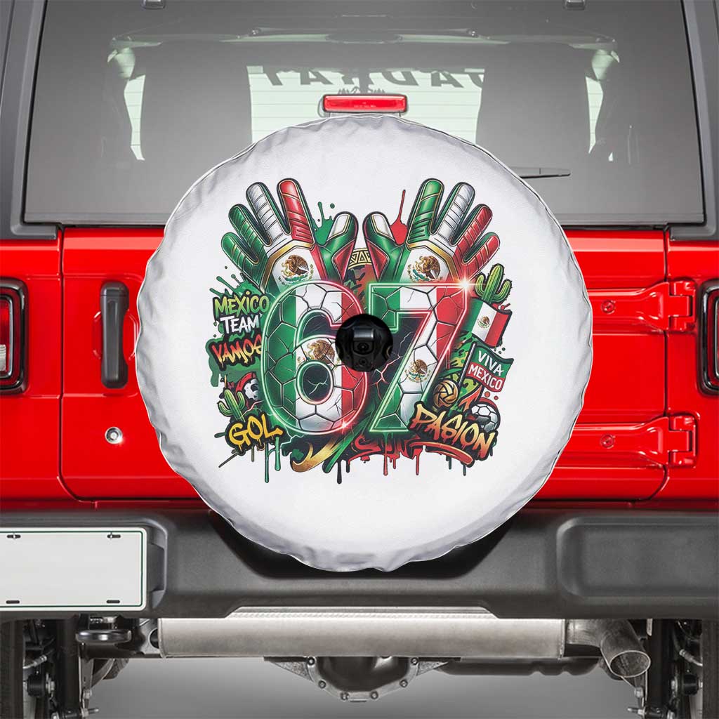 Funny Mexico Soccer Spare Tire Cover Six Seven Meme Trending Gift