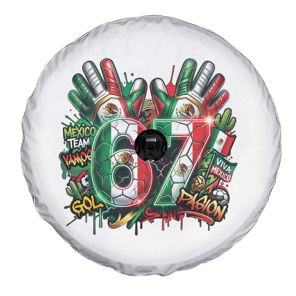 Funny Mexico Soccer Spare Tire Cover Six Seven Meme Trending Gift