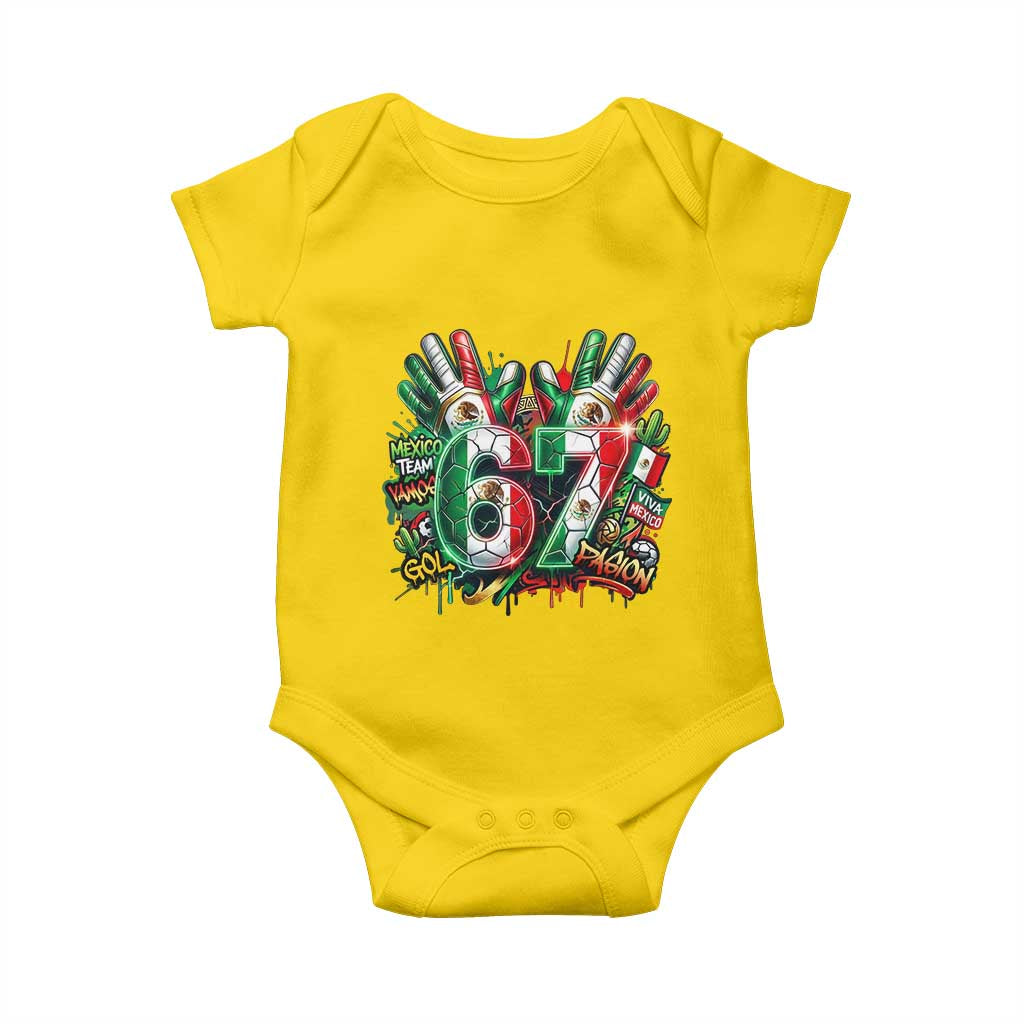 Funny Mexico Soccer Baby Onesie Six Seven Meme Trending Gift