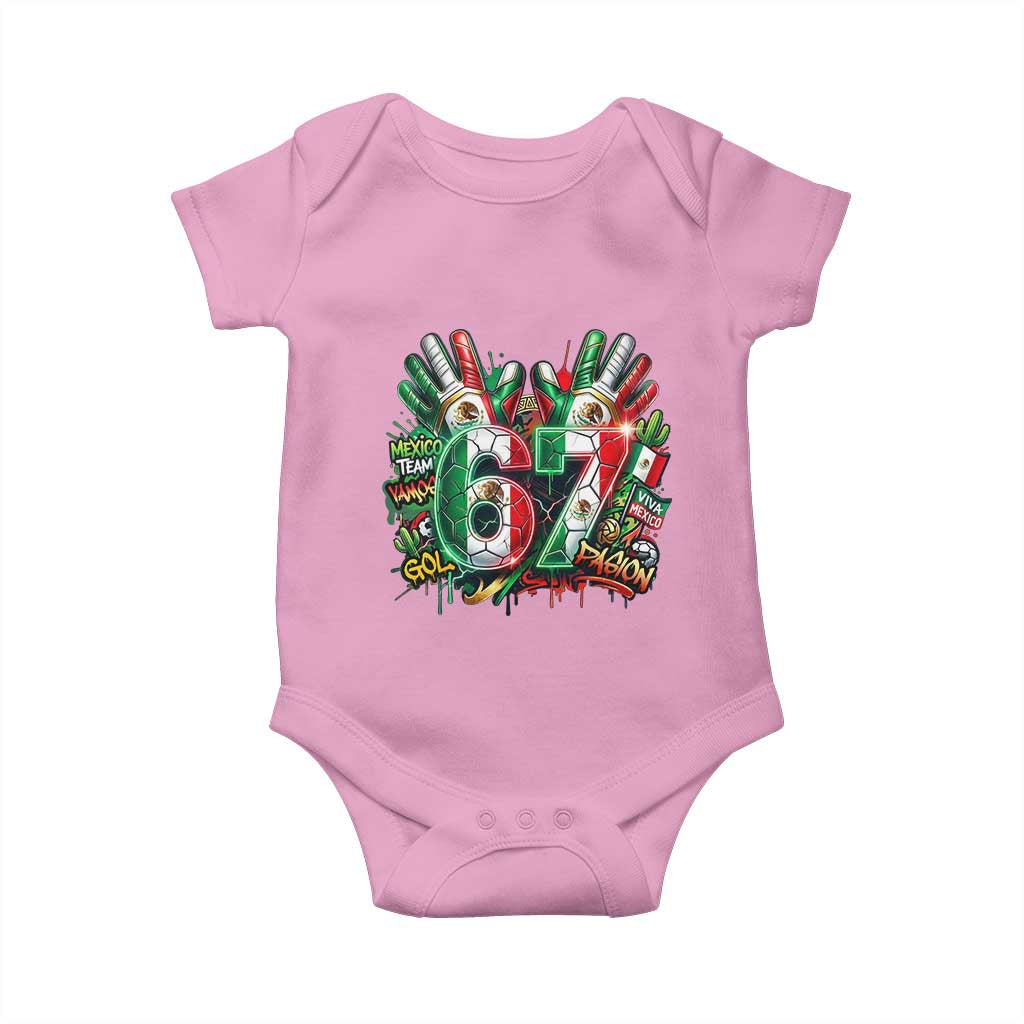 Funny Mexico Soccer Baby Onesie Six Seven Meme Trending Gift