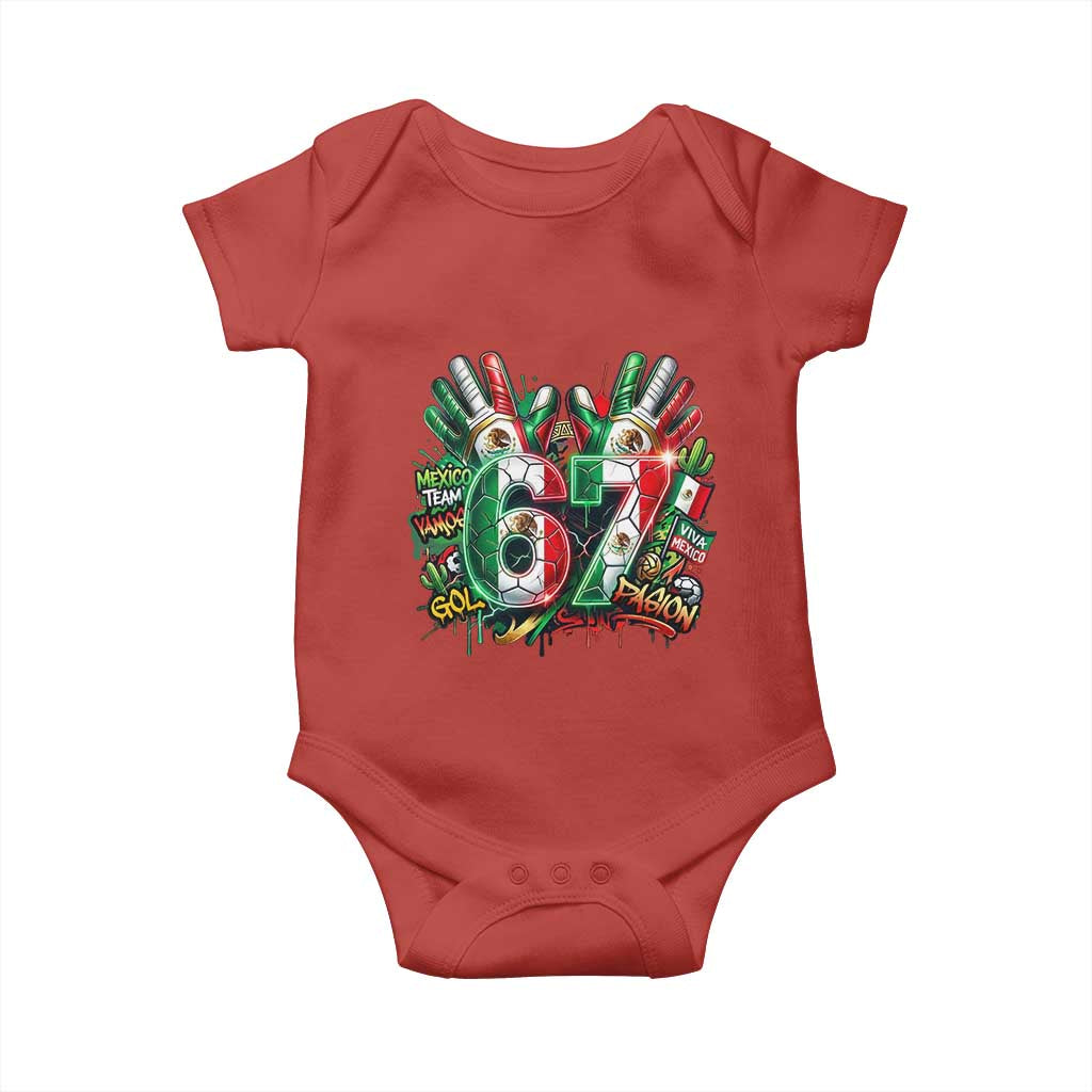 Funny Mexico Soccer Baby Onesie Six Seven Meme Trending Gift