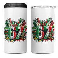 Funny Mexico Soccer 4 in 1 Can Cooler Tumbler Six Seven Meme Trending Gift