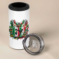 Funny Mexico Soccer 4 in 1 Can Cooler Tumbler Six Seven Meme Trending Gift