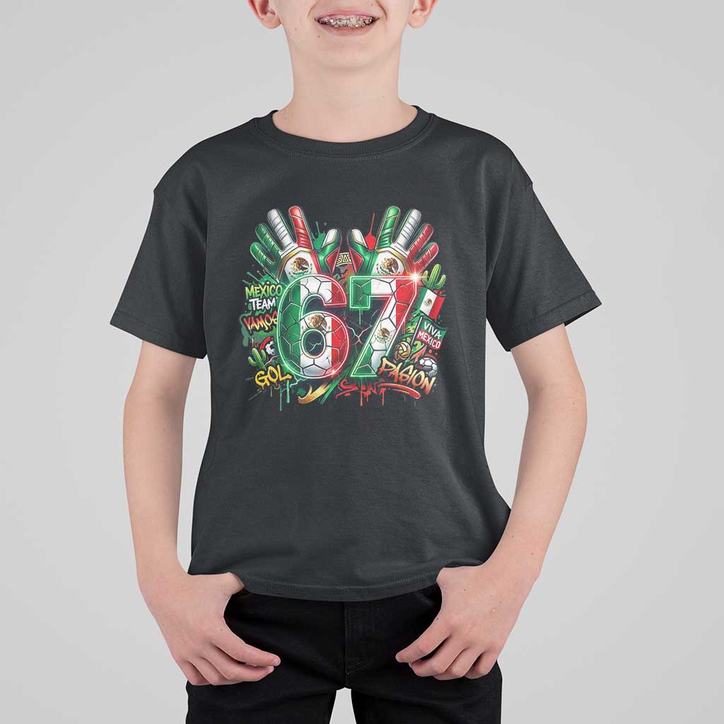 Funny Mexico Soccer T Shirt For Kid Six Seven Meme Trending Gift