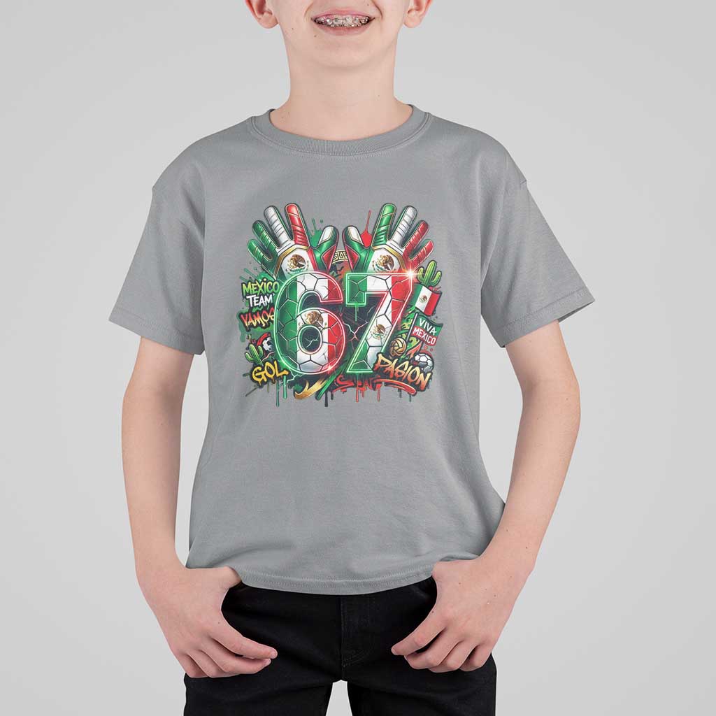 Funny Mexico Soccer T Shirt For Kid Six Seven Meme Trending Gift